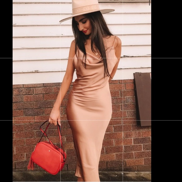 Princess Polly Betta Vanore Midi Dress Champagne - Picture 3 of 3